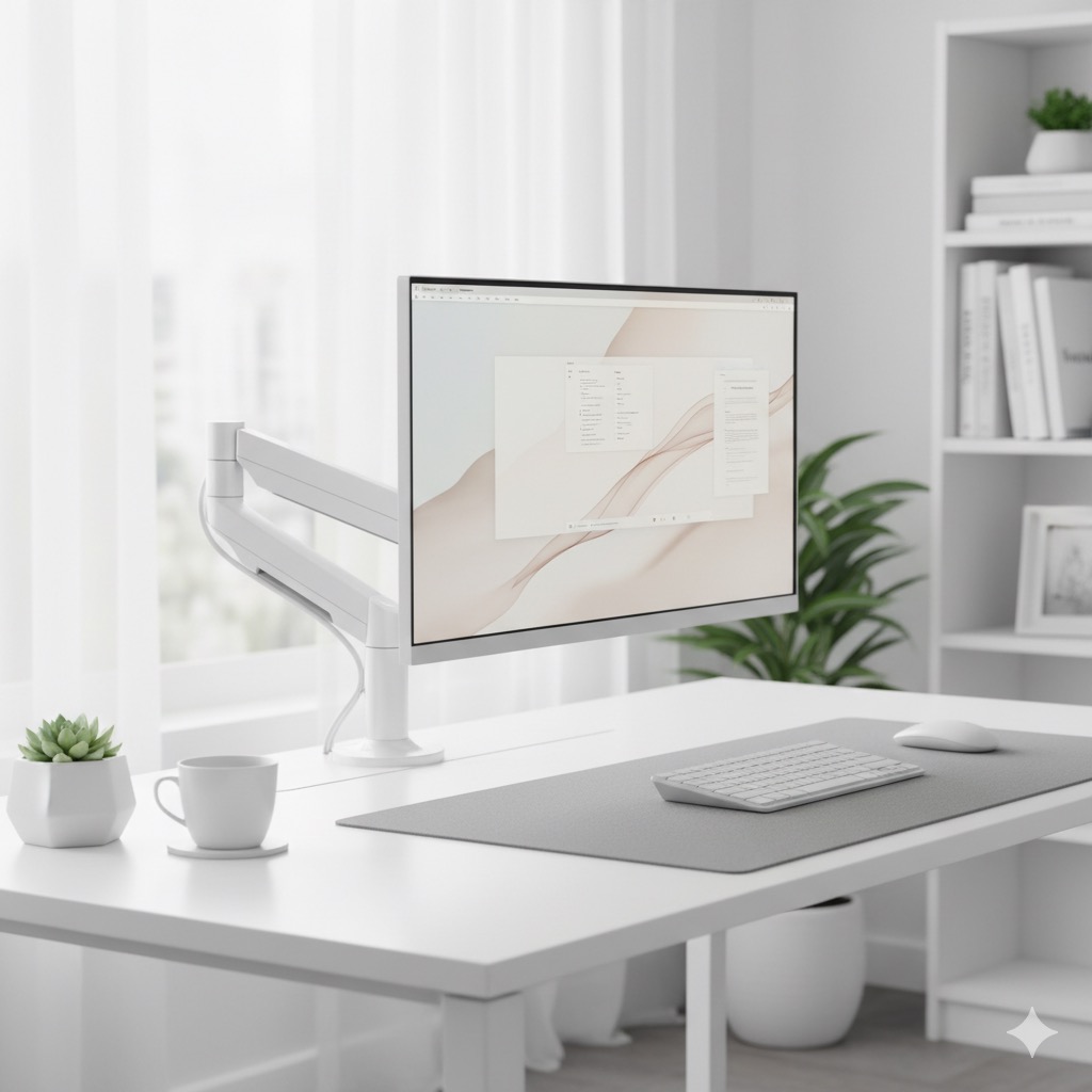 白デスクの画像